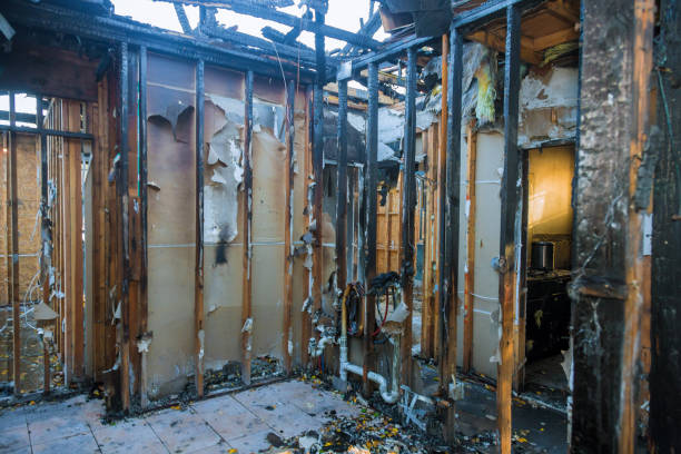 Professional Fire Damage Restoration technician working in Kulpmont, PA